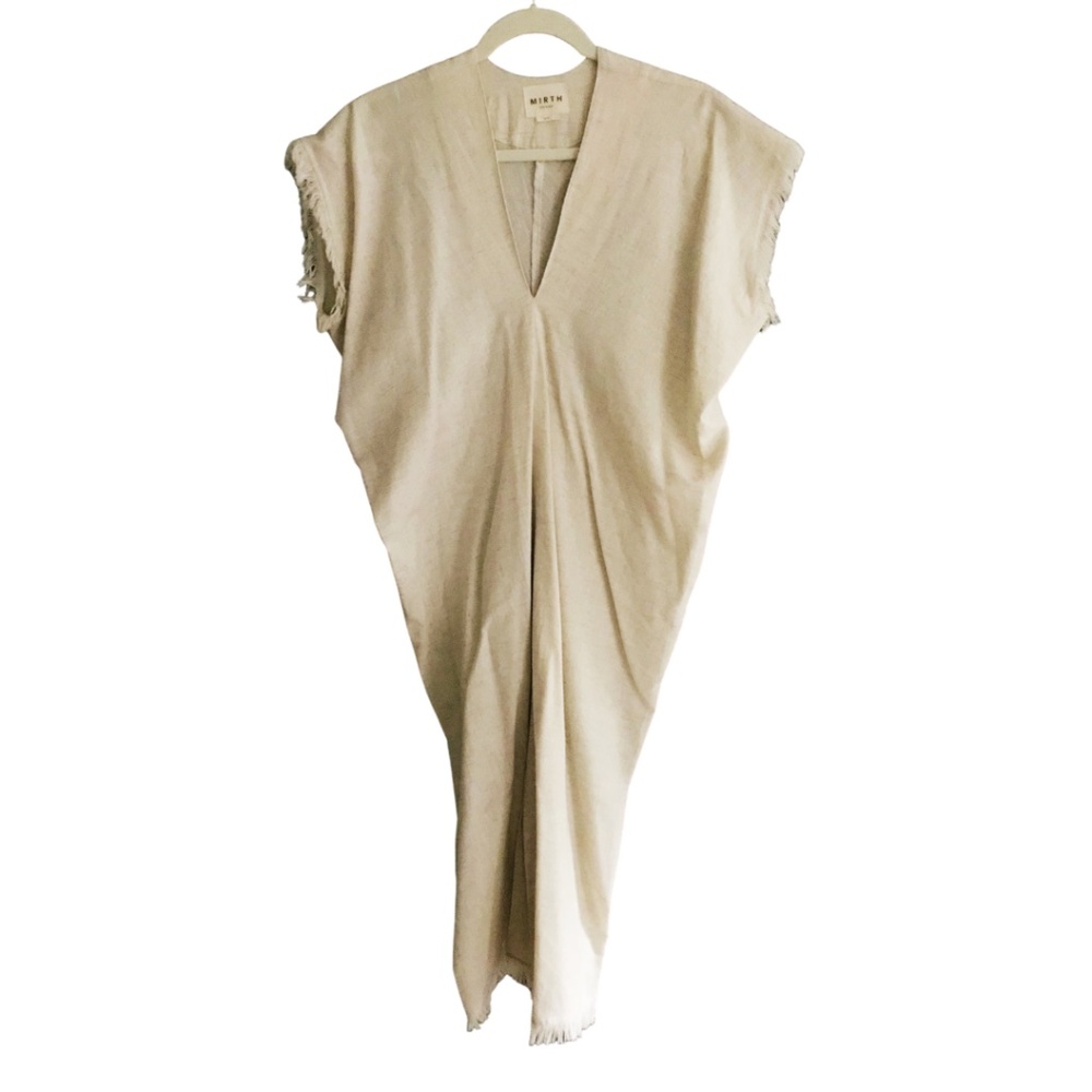 Mirth Caftan Corfu Dress in Oatmeal, size small